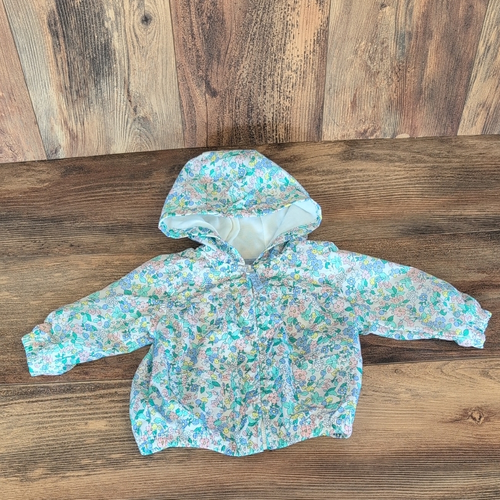 Carter's Floral Hooded Full Zip Windbreaker 6MOS    AB137